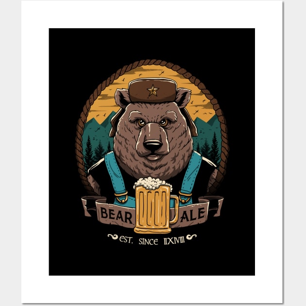 Beer & Bear Wall Art by Vincent Trinidad Art